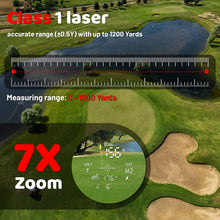 Load image into Gallery viewer, Golf Range Finder with Slope -1200 Yards Laser Rangefinder for Golf &amp; Hunting,7X Magnification,Flag Locking Vibration,USB-C Rechargeable &amp; Magnet Stripe,Best Golf Accessories Gift with Hard Shell Case