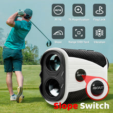 Load image into Gallery viewer, Golf Range Finder with Slope -1200 Yards Laser Rangefinder for Golf &amp; Hunting,7X Magnification,Flag Locking Vibration,USB-C Rechargeable &amp; Magnet Stripe,Best Golf Accessories Gift with Hard Shell Case