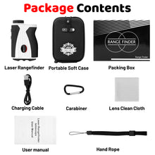 Load image into Gallery viewer, Golf Range Finder with Slope -1200 Yards Laser Rangefinder for Golf &amp; Hunting,7X Magnification,Flag Locking Vibration,USB-C Rechargeable &amp; Magnet Stripe,Best Golf Accessories Gift with Hard Shell Case