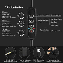 Load image into Gallery viewer, Grow Light for Indoor Plants - Upgraded Version 80 LED Lamps with Full Spectrum &amp; Red Blue Spectrum, 3/9/12H Timer, 10 Dimmable Level, Adjustable Gooseneck,3 Switch Modes